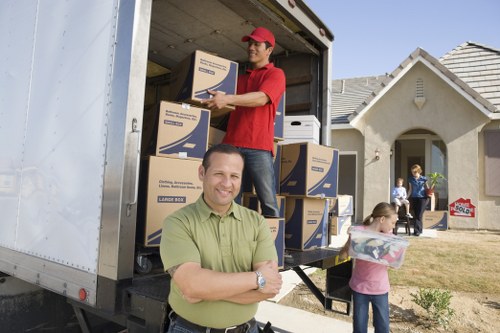 Chelsea Movers removal team loading boxes for a UK relocation