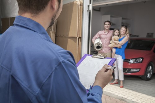 Chelsea flat removals service preparing items for safe transport