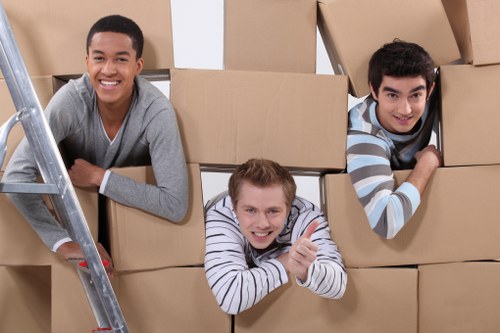 Chelsea office relocation transport with furniture and equipment loading