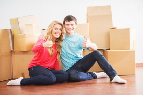 Packing and transporting furniture in a Chelsea flat move